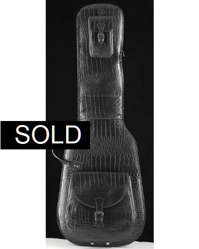 Harvest Bass Bag Buffalo brown w/large croco embossing